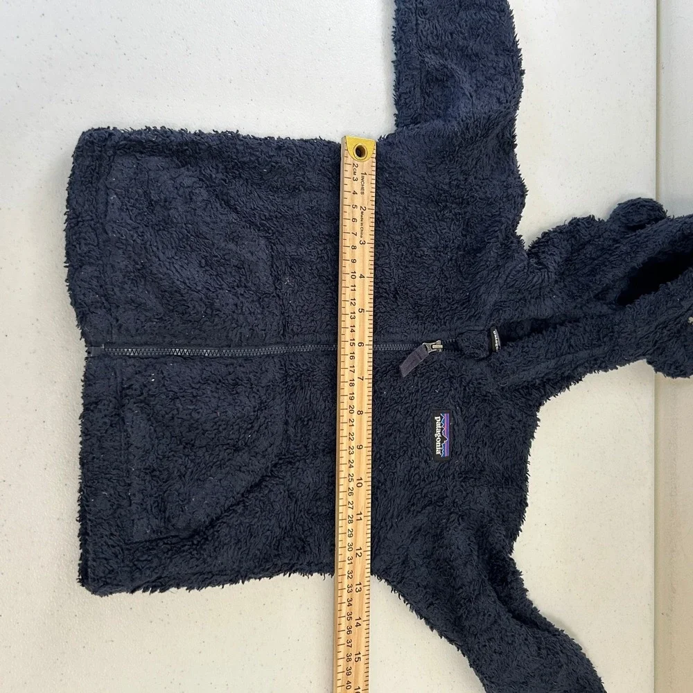 Patagonia Baby Furry Friends Hooded Fleece Jacket Navy Blue 12-18M 60155